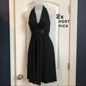 *2x HP* BCBGMAXAZRIA Classic Black Halter Dress XSP